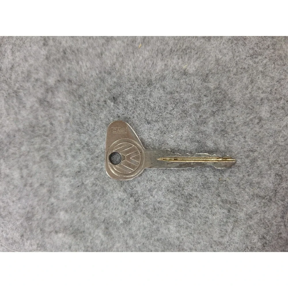 Vintage Volkswagen VW Key Blank CASI Logo Classic Beetle Bus Ghia Silver Tone
